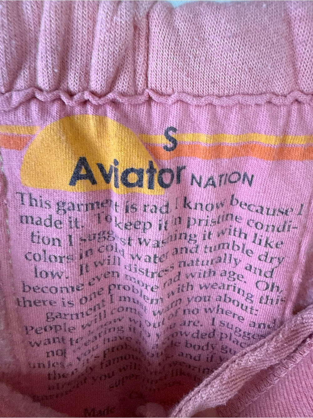 Aviator Nation Bolt Fade Sweatpants Pants Petal/Pink Purple Casual Women’s Small - Picture 9 of 13